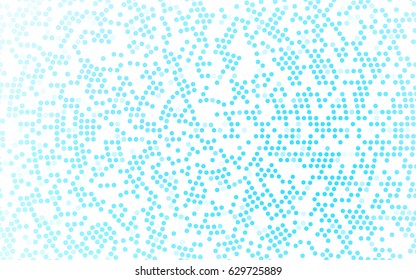 Light BLUE vector banner with circles, spheres. Abstract spots. Background of Art bubbles in halftone style with colored gradient.