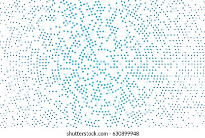 Light BLUE vector banner with circles, spheres. Abstract spots. Background of Art bubbles in halftone style with colored gradient.