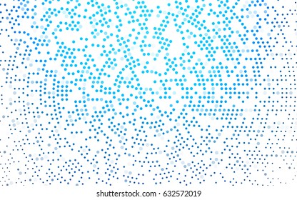 Light BLUE vector banner with circles, spheres. Abstract spots. Background of Art bubbles in halftone style with colored gradient.