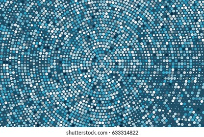 Light BLUE vector banner with circles, spheres. Abstract spots. Background of Art bubbles in halftone style with colored gradient.