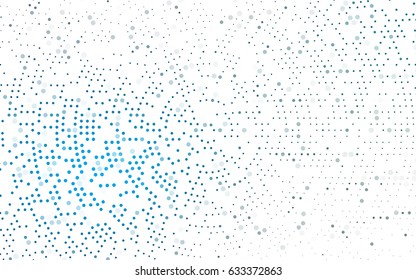 Light BLUE vector banner with circles, spheres. Abstract spots. Background of Art bubbles in halftone style with colored gradient.