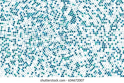 Light BLUE vector banner with circles, spheres. Abstract spots. Background of Art bubbles in halftone style with colored gradient.