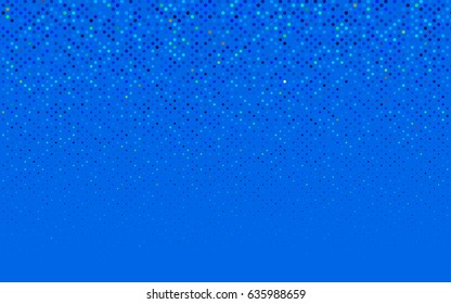 Light BLUE vector banner with circles, spheres. Abstract spots. Background of Art bubbles in halftone style with colored gradient.
