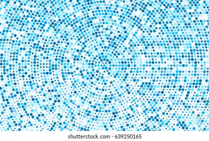 Light BLUE vector banner with circles, spheres. Abstract spots. Background of Art bubbles in halftone style with colored gradient.