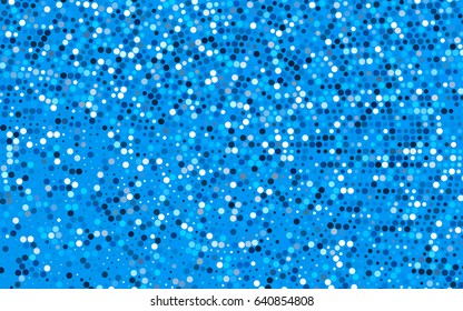 Light BLUE vector banner with circles, spheres. Abstract spots. Background of Art bubbles in halftone style with colored gradient.