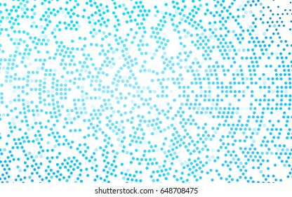 Light BLUE vector banner with circles, spheres. Abstract spots. Background of Art bubbles in halftone style with colored gradient.