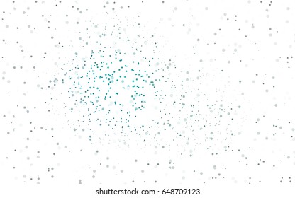Light BLUE vector banner with circles, spheres. Abstract spots. Background of Art bubbles in halftone style with colored gradient.