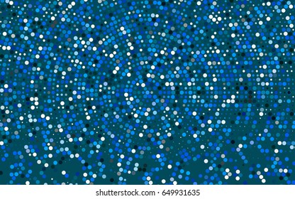 Light BLUE vector banner with circles, spheres. Abstract spots. Background of Art bubbles in halftone style with colored gradient.