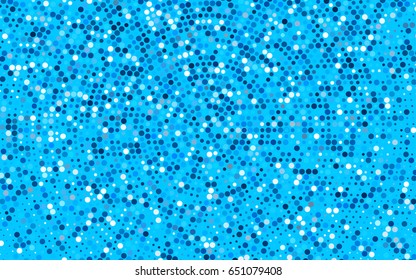Light BLUE vector banner with circles, spheres. Abstract spots. Background of Art bubbles in halftone style with colored gradient.