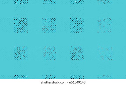 Light BLUE vector banner with circles, spheres. Abstract spots. Background of Art bubbles in halftone style with colored gradient.