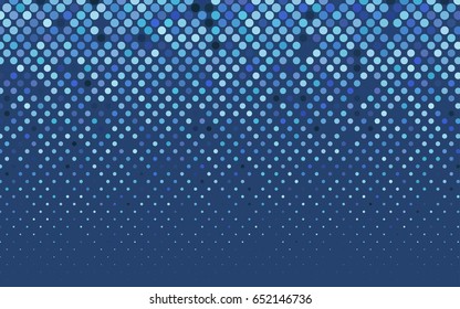 Light BLUE vector banner with circles, spheres. Abstract spots. Background of Art bubbles in halftone style with colored gradient.