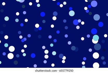 Light BLUE vector banner with circles, spheres. Abstract spots. Background of Art bubbles in halftone style with colored gradient.