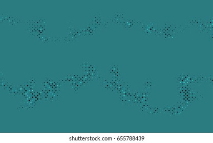 Light BLUE vector banner with circles, spheres. Abstract spots. Background of Art bubbles in halftone style with colored gradient.
