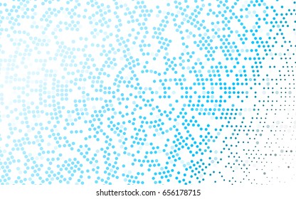 Light BLUE vector banner with circles, spheres. Abstract spots. Background of Art bubbles in halftone style with colored gradient.