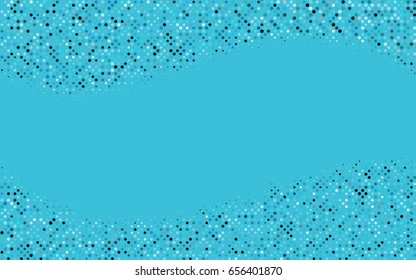 Light BLUE vector banner with circles, spheres. Abstract spots. Background of Art bubbles in halftone style with colored gradient.