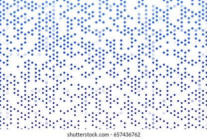 Light BLUE vector banner with circles, spheres. Abstract spots. Background of Art bubbles in halftone style with colored gradient.