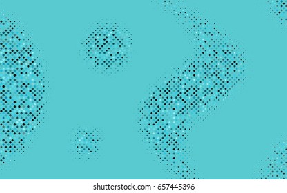 Light BLUE vector banner with circles, spheres. Abstract spots. Background of Art bubbles in halftone style with colored gradient.