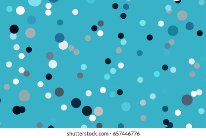 Light BLUE vector banner with circles, spheres. Abstract spots. Background of Art bubbles in halftone style with colored gradient.