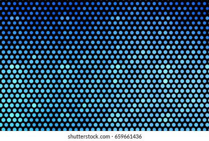 Light BLUE vector banner with circles, spheres. Abstract spots. Background of Art bubbles in halftone style with colored gradient.