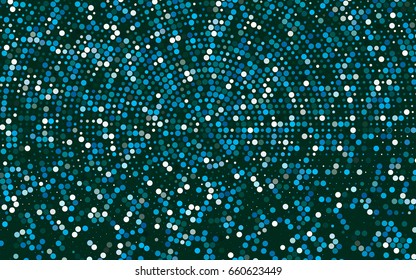 Light BLUE vector banner with circles, spheres. Abstract spots. Background of Art bubbles in halftone style with colored gradient.