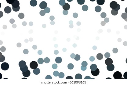 Light BLUE vector banner with circles, spheres. Abstract spots. Background of Art bubbles in halftone style with colored gradient.
