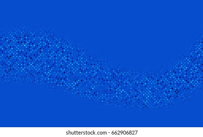 Light BLUE vector banner with circles, spheres. Abstract spots. Background of Art bubbles in halftone style with colored gradient.