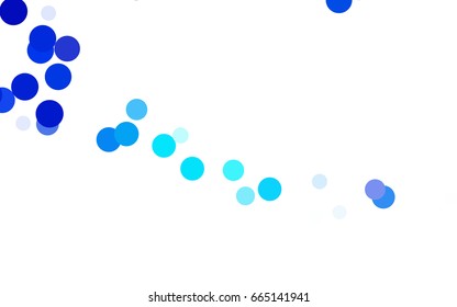 Light BLUE vector banner with circles, spheres. Abstract spots. Background of Art bubbles in halftone style with colored gradient.