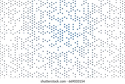 Light  BLUE vector banner with circles, spheres. Abstract spots. Background of Art bubbles in halftone style with colored gradient.