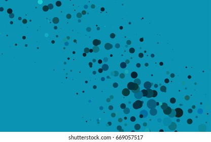 Light BLUE vector banner with circles, spheres. Abstract spots. Background of Art bubbles in halftone style with colored gradient.