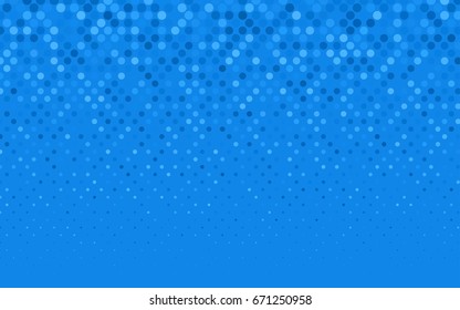Light BLUE vector banner with circles, spheres. Abstract spots. Background of Art bubbles in halftone style with colored gradient.