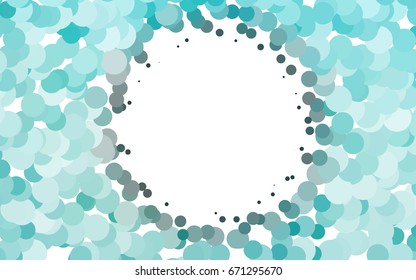 Light BLUE vector banner with circles, spheres. Abstract spots. Background of Art bubbles in halftone style with colored gradient.
