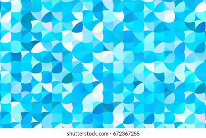 Light BLUE vector banner with circles, spheres. Abstract spots. Background of Art bubbles in halftone style with colored gradient.