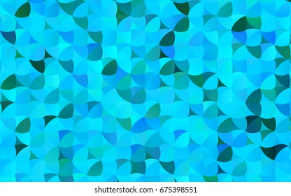 Light BLUE vector banner with circles, spheres. Abstract spots. Background of Art bubbles in halftone style with colored gradient.