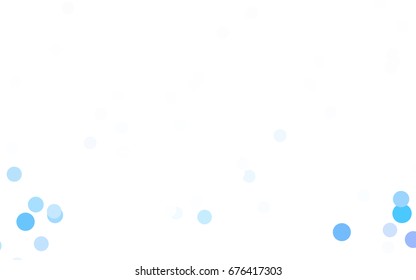 Light BLUE vector banner with circles, spheres. Abstract spots. Background of Art bubbles in halftone style with colored gradient.