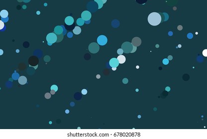 Light BLUE vector banner with circles, spheres. Abstract spots. Background of Art bubbles in halftone style with colored gradient.