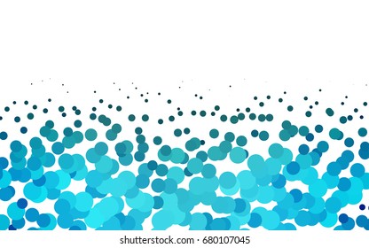 Light BLUE vector banner with circles, spheres. Abstract spots. Background of Art bubbles in halftone style with colored gradient.