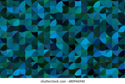 Light BLUE vector banner with circles, spheres. Abstract spots. Background of Art bubbles in halftone style with colored gradient.