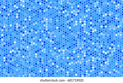 Light BLUE vector banner with circles, spheres. Abstract spots. Background of Art bubbles in halftone style with colored gradient.