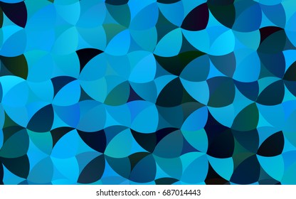 Light BLUE vector banner with circles, spheres. Abstract spots. Background of Art bubbles in halftone style with colored gradient.