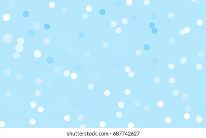 Light BLUE vector banner with circles, spheres. Abstract spots. Background of Art bubbles in halftone style with colored gradient.