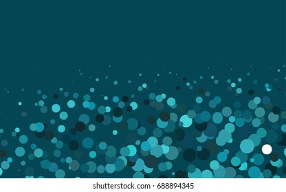 Light BLUE vector banner with circles, spheres. Abstract spots. Background of Art bubbles in halftone style with colored gradient.