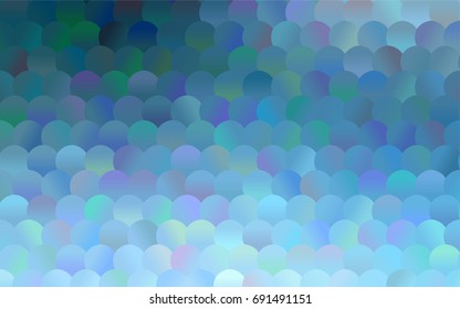 Light BLUE vector banner with circles, spheres. Abstract spots. Background of Art bubbles in halftone style with colored gradient.