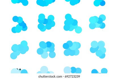 Light BLUE vector banner with circles, spheres. Abstract spots. Background of Art bubbles in halftone style with colored gradient. Light BLUE vector banner with circles, spheres. Abstract spots. Background of Art bubbles in halftone style with colored gradient.
