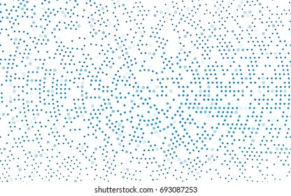 Light BLUE vector banner with circles, spheres. Abstract spots. Background of Art bubbles in halftone style with colored gradient.