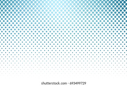 Light BLUE vector banner with circles, spheres. Abstract spots. Background of Art bubbles in halftone style with colored gradient.