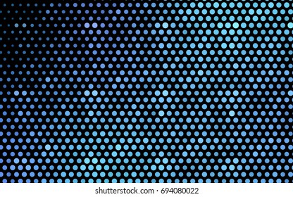Light BLUE vector banner with circles, spheres. Abstract spots. Background of Art bubbles in halftone style with colored gradient.