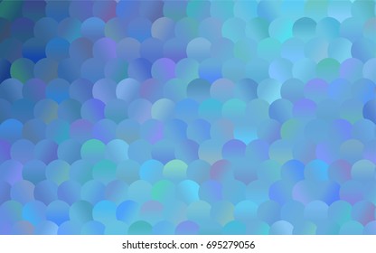 Light BLUE vector banner with circles, spheres. Abstract spots. Background of Art bubbles in halftone style with colored gradient.