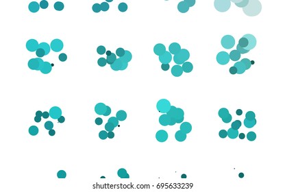 Light BLUE vector banner with circles, spheres. Abstract spots. Background of Art bubbles in halftone style with colored gradient.