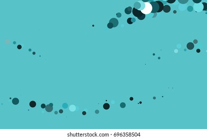 Light BLUE vector banner with circles, spheres. Abstract spots. Background of Art bubbles in halftone style with colored gradient.