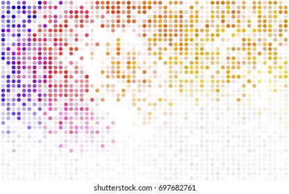 Light BLUE vector banner with circles, spheres. Abstract spots. Background of Art bubbles in halftone style with colored gradient.
